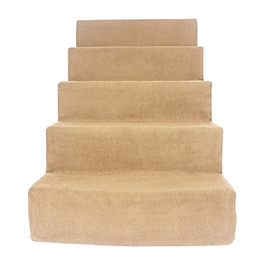 Precious Tails High Density Foam 5 Step Pet Stairs in Camel. View a larger version of this product image.