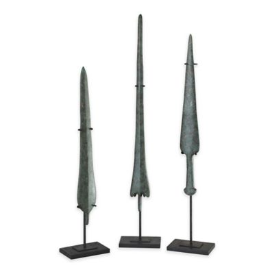 Uttermost Bronze Age Blade Sculptures Set Of 3 Bed Bath Beyond   157461564075372p