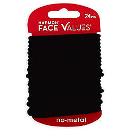 Harmon® Face Values™ 24-Count Elastic Ponytail Holders in Black