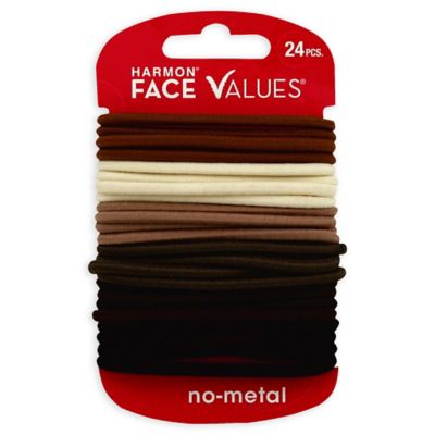 Harmon&reg; Face Values&trade; 24-Count Elastic Ponytail Holders in Natural