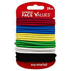 Alternate image 0 for Harmon&reg; Face Values&trade; 24-Count Elastic Ponytail Holders in Brights