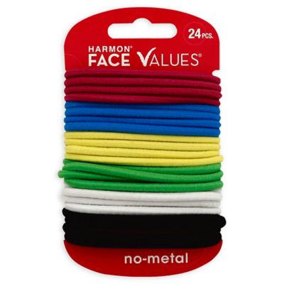 Harmon&reg; Face Values&trade; 24-Count Elastic Ponytail Holders in Brights