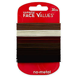 Harmon® Face Values™ 30-Count Thin Elastic Band Ponytail Holders in Natural
