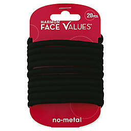 Harmon® Face Values™ 20-Count Elastic XL Thick Ponytail Holders in Black