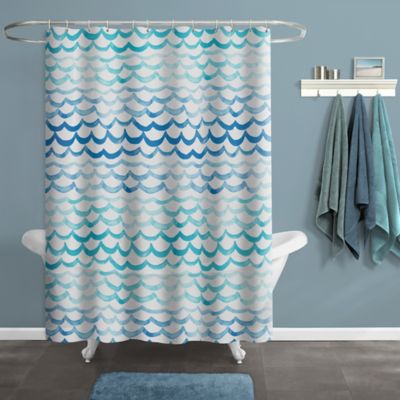 sea glass shower curtain