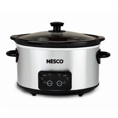 Nesco&reg; Everyday 4 qt. Oval Digital Slow Cooker in Stainless Steel