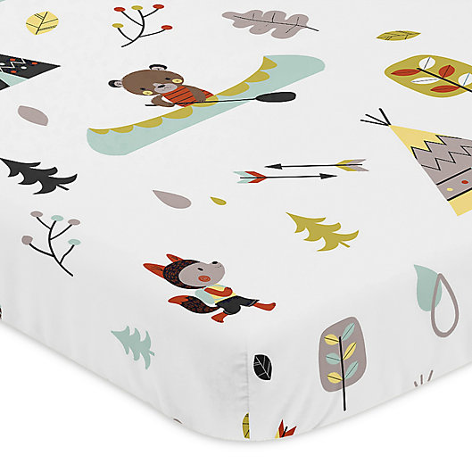 Alternate image 1 for Sweet Jojo Designs® Outdoor Adventure Mini-Crib Sheet