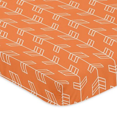 orange crib sheet