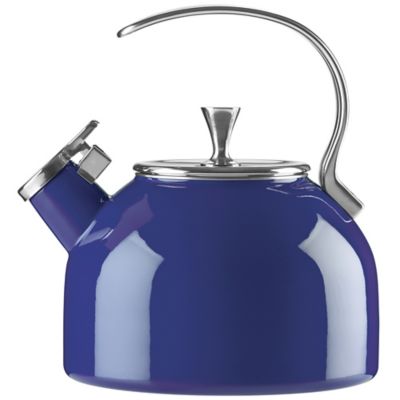 light blue tea kettle