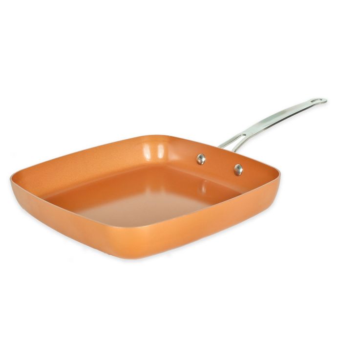 copper chef square frying pan with lid