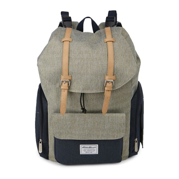 Eddie Bauer Backpack Diaper Bag In Green Navy Bed Bath Beyond