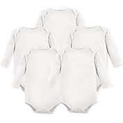 Luvable Friends&reg; 5-Pack Long Sleeve Bodysuits in White
