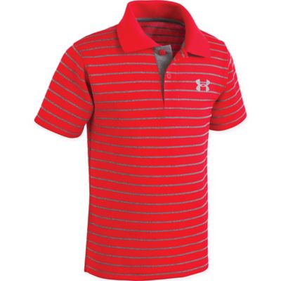 boys red under armour polo