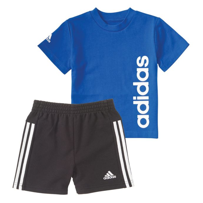 adidas® 2-Piece Sidekick T-Shirt and Short Set in Royal Blue | Bed Bath ...