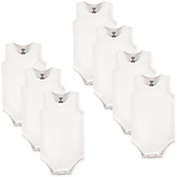 Luvable Friends&reg; Size 0-3M 7-Pack Sleeveless Bodysuits in White