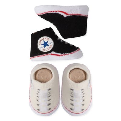 Converse Size 0-6M 2-Pack Chuck Booties in Black