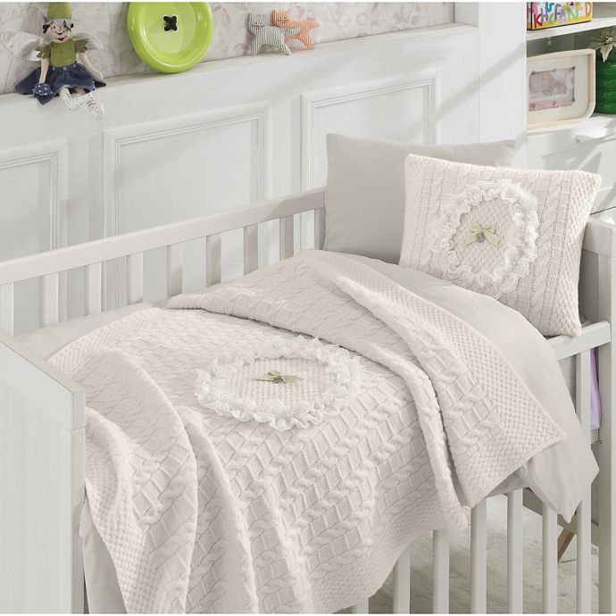 Nipperland Floral 6 Piece Crib Bedding Set In Cream Bed Bath