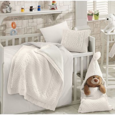 cream crib bedding set