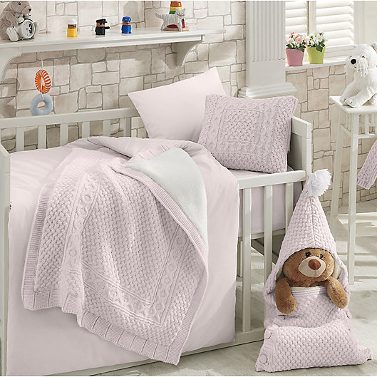 Alternate image 1 for Nipperland® Natural 6-Piece Crib Bedding Set in Pink