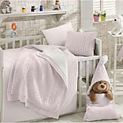 Nipperland&reg; Natural 6-Piece Crib Bedding Set in Pink