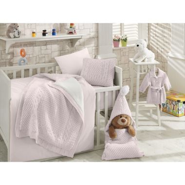 Nipperland Heart 6 Piece Crib Bedding Set 