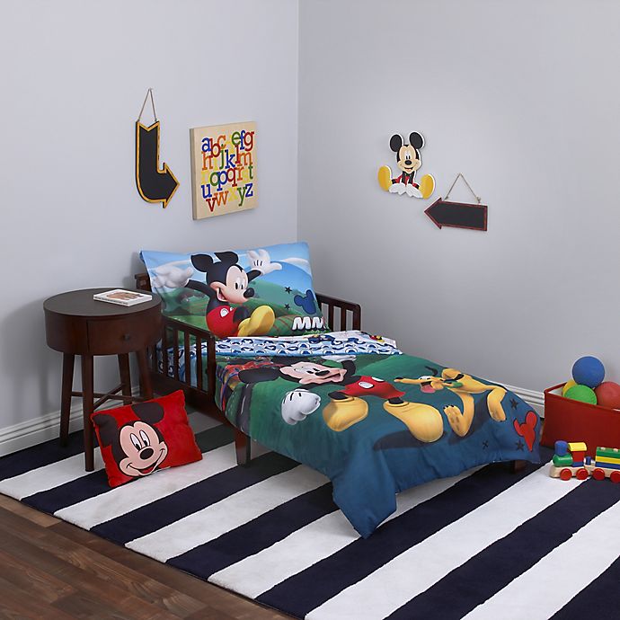 Disney Mickey Mouse Playhouse 4 Piece Toddler Bedding Set