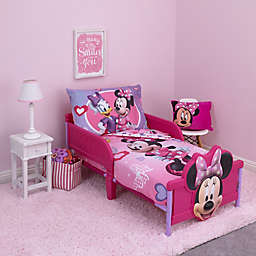 Disney® Minnie Mouse Hearts and Bows 4-Piece Toddler Bedding Set