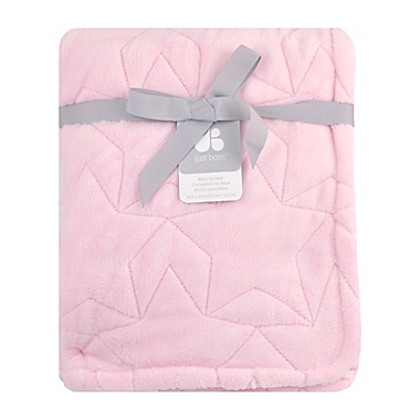 Just Born&reg; Star Luxury Blanket in Pink. View a larger version of this product image.