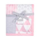 Alternate image 1 for Just Born&reg; Patchwork Plush Blanket in Pink