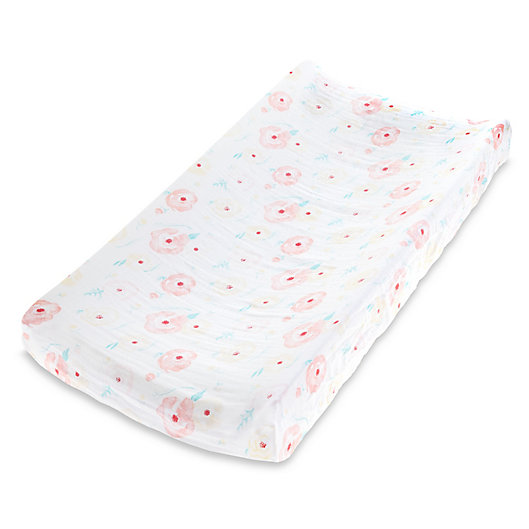 Alternate image 1 for aden + anais™ essentials Full Bloom Muslin Changing Pad Cover