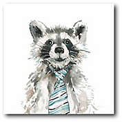 Courtside Market Cute Critter Raccoon 12-Inch Square Canvas Wall Art