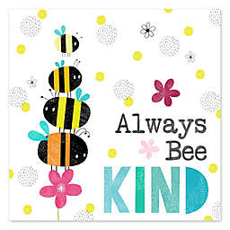 Courtside Market “Always Bee Kind” 12-Inch Square Canvas Wall Art