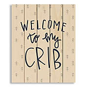 Designs Direct &quot;Welcome To My Crib&quot; 22-Inch x 18-Inch Pallet Wood Wall Art