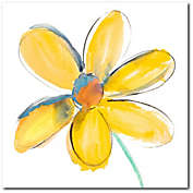 Courtside Market Yellow Summer Daisy 16-Inch Square Canvas Wall Art
