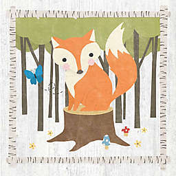 Courtside Market Woodland Hideaway Fox 12-Inch Square Canvas Wall Art