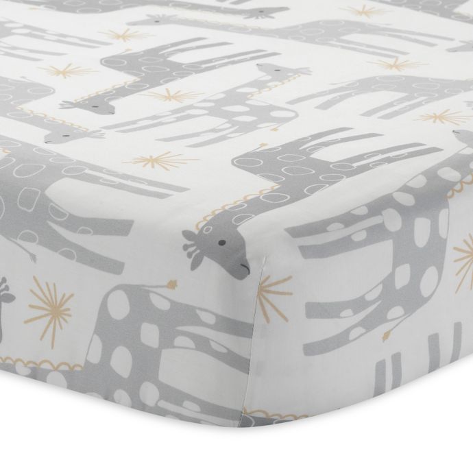 Lambs Ivy Goodnight Giraffe Signature Moonbeams Fitted Crib