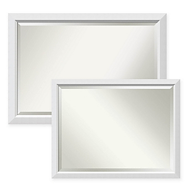 Amanti Art Blanco Bathroom Mirror in White. View a larger version of this product image.