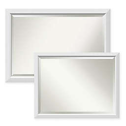Amanti Art Blanco Bathroom Mirror in White