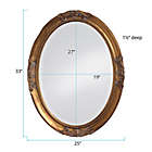 Alternate image 3 for Howard Elliott&reg; 33-Inch x 25-Inch Oval Queen Ann Mirror in Antique Gold