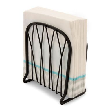 Spectrum Twist&trade; Metal Vertical Napkin Holder in Black. View a larger version of this product image.