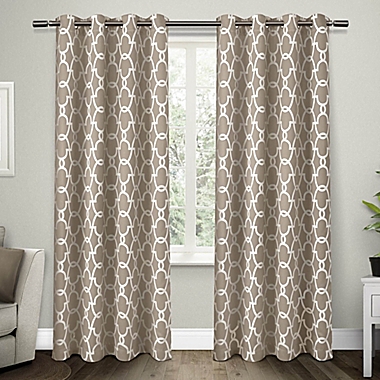 Gates 84-Inch Grommet Top Room Darkening Window Curtain Panels in Taupe (Set of 2). View a larger version of this product image.