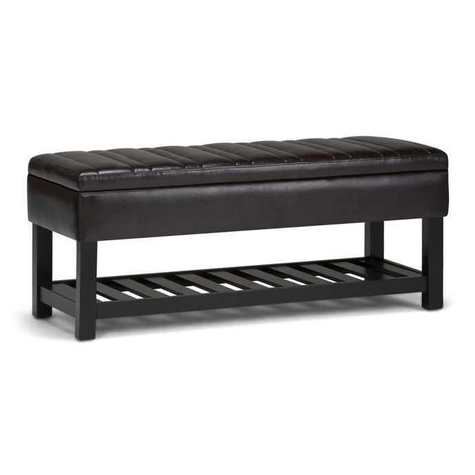 Simpli Home Memphis Storage Ottoman Bench | Bed Bath and Beyond Canada