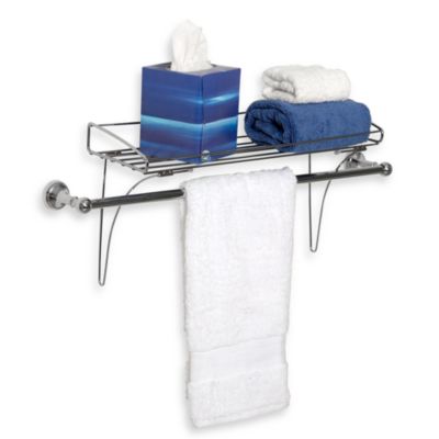 bathroom towel bar and shelf