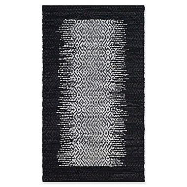Safavieh Vintage Leather 3&#39; x 5&#39; Logan Rug in Black. View a larger version of this product image.