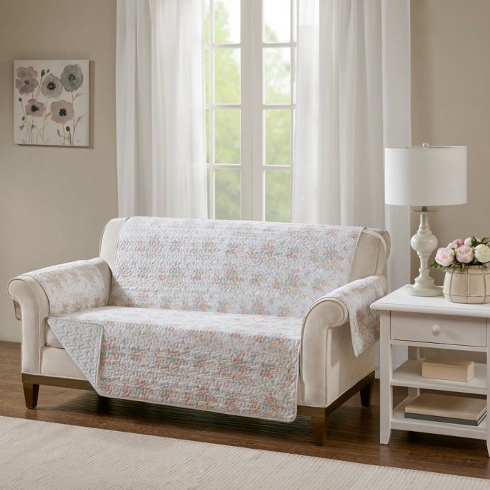 Madison Park Serendipity Cotton Arm Chair Protector In Coral Bed Bath Beyond