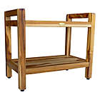 Alternate image 12 for EcoDecors&trade; Classic 24-Inch Teak Shower Bench with Shelf and Arms in Natural