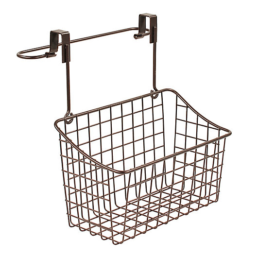Alternate image 1 for Spectrum Steel Grid Medium Over-the-Door Towel Bar/Basket