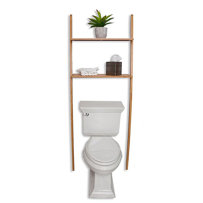 Bamboo 2 Shelf Over The Toilet Space, Bed Bath And Beyond Over The Toilet Cabinet