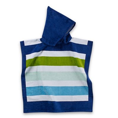 blue hooded towel