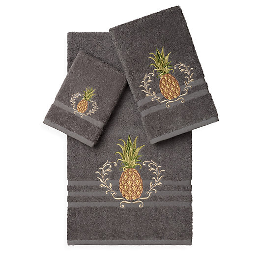 Alternate image 1 for Linum Home Textiles WELCOME Embellished Bath Towels (Set of 3)